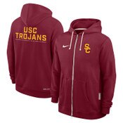 USC Trojans Men's Nike Cardinal SC Interlock Dri-FIT Sideline Full Zip Hoodie